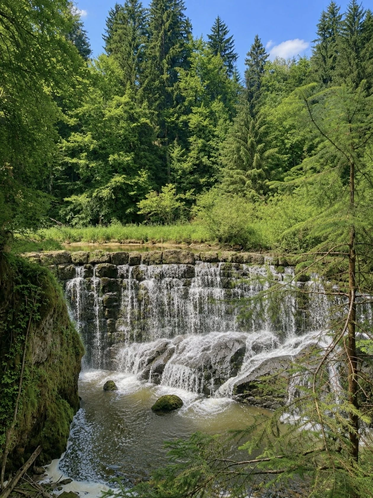 Geratser Wasserfall von oben