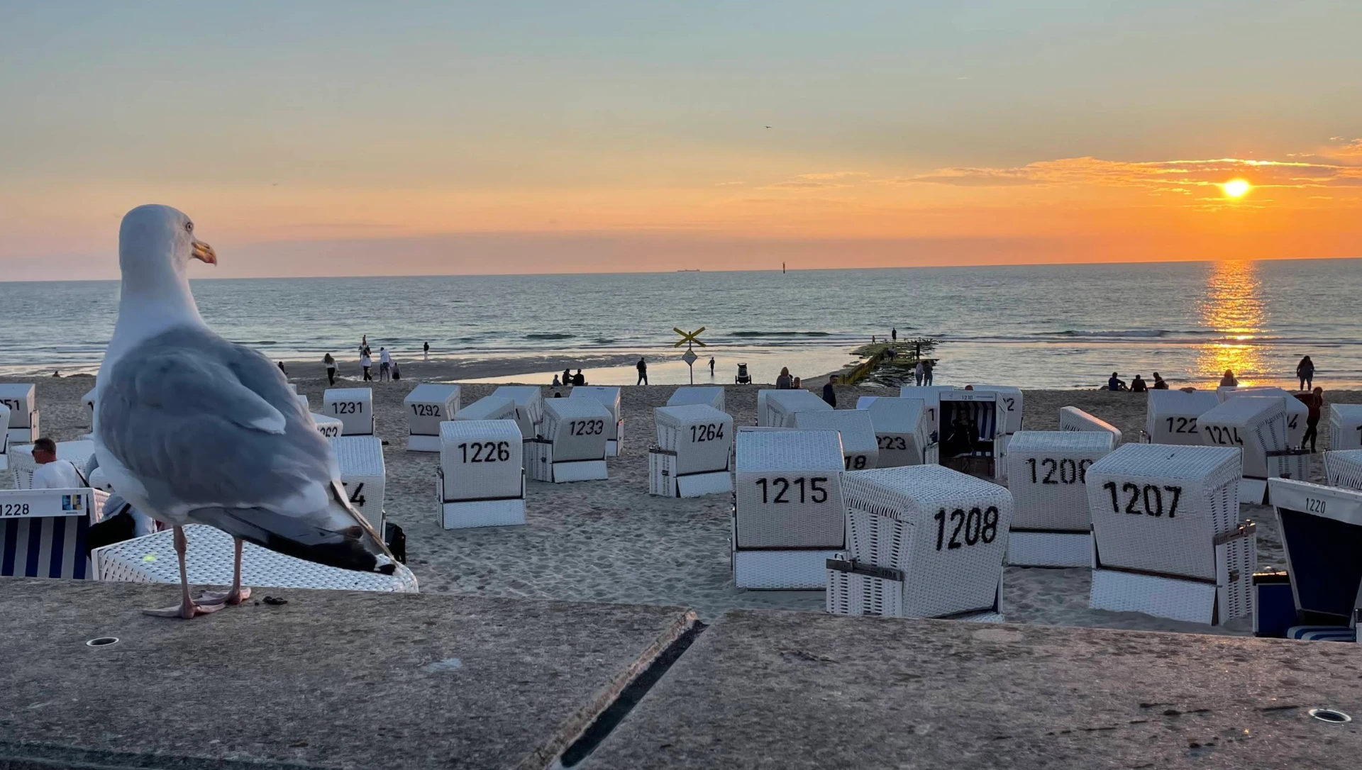 Hauptstrand in Westerland im Sommer