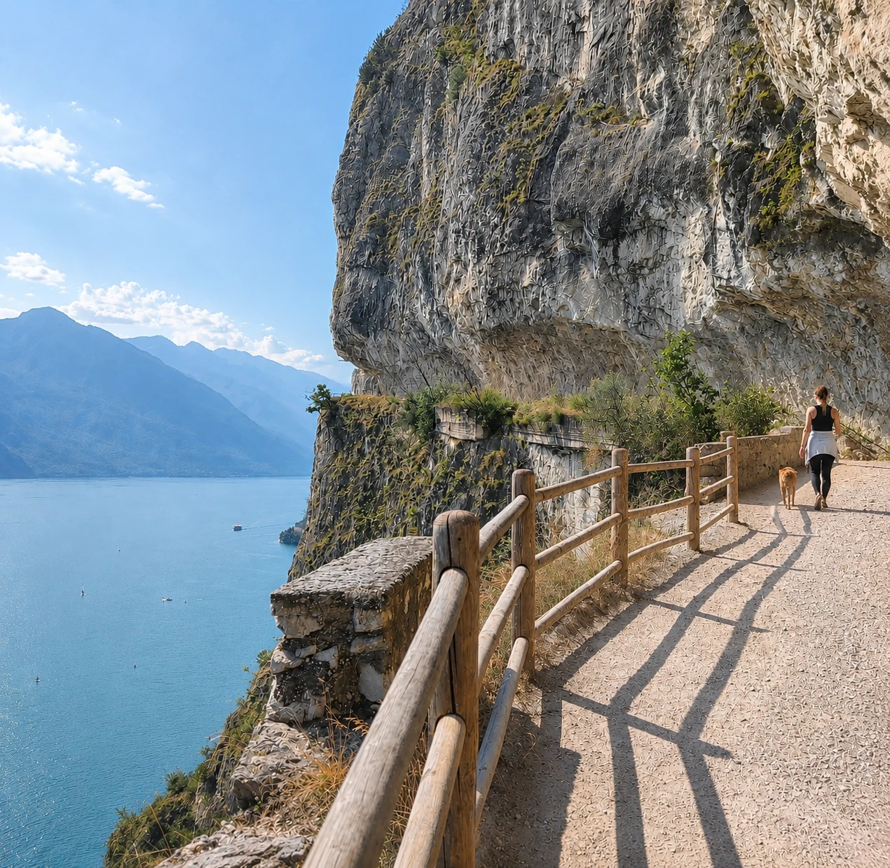 Sentiero del Ponale mit Hund