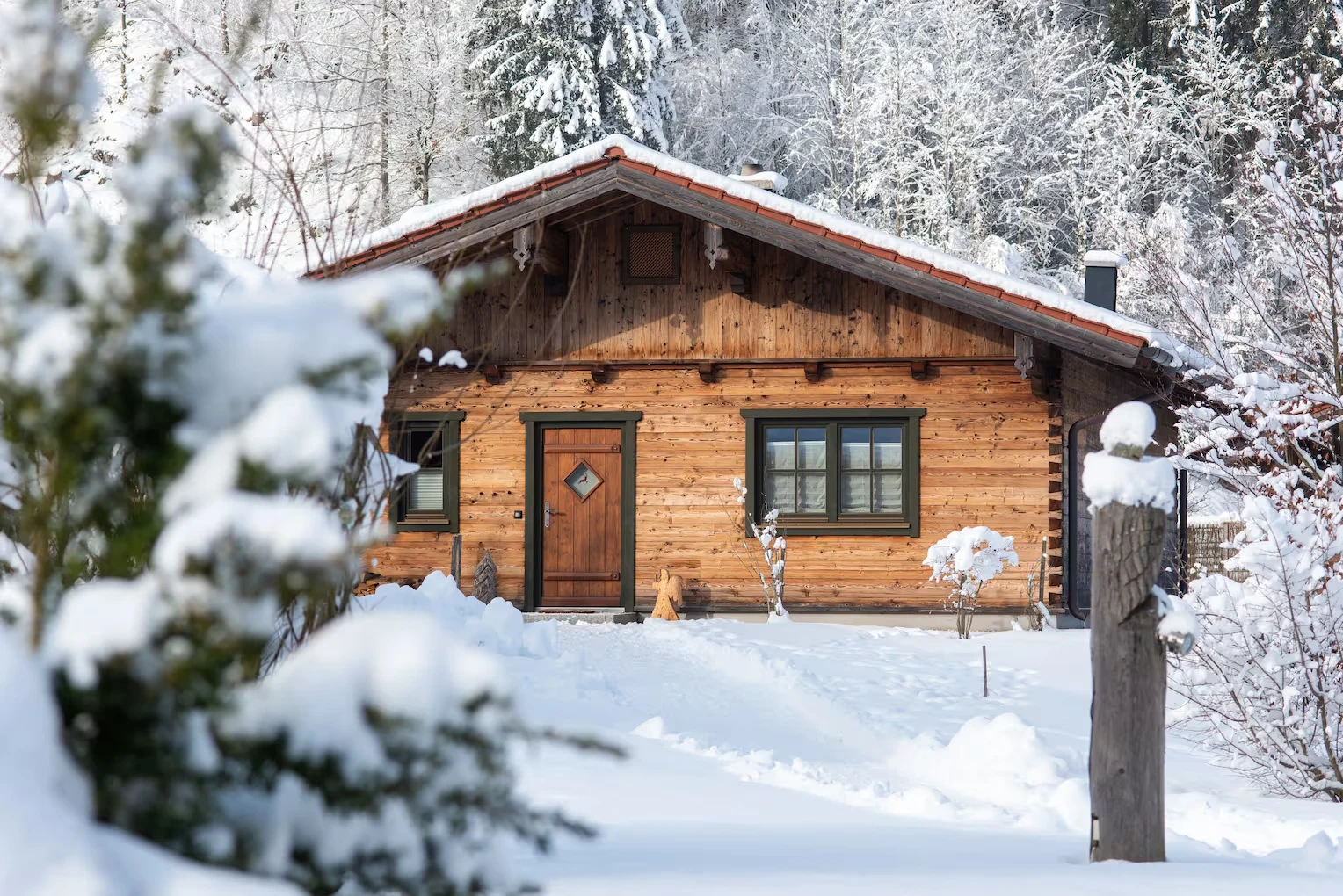 Chalet im Winter