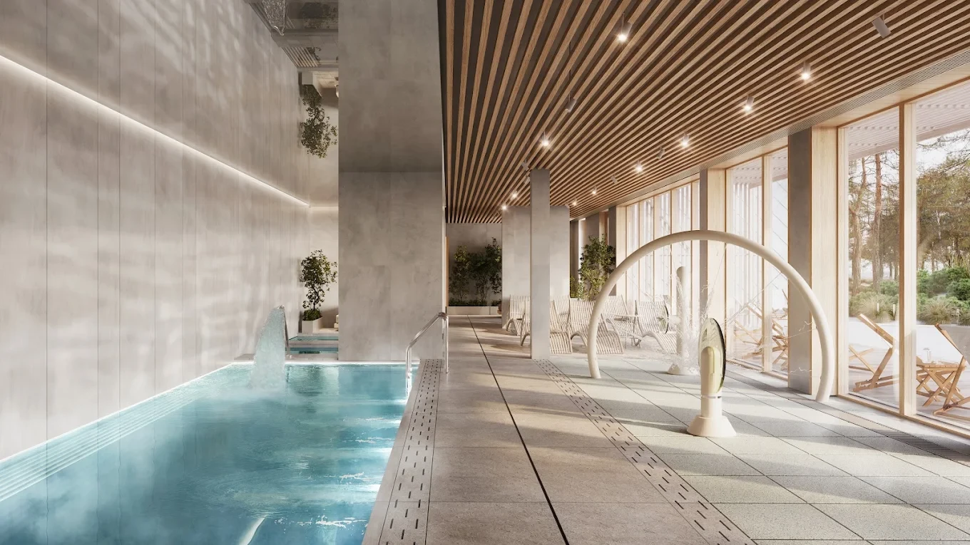 Hotel "Nickel Resort & Wellnest Kołobrzeg, Grzybowo" mit Wellness nahe dem Strand