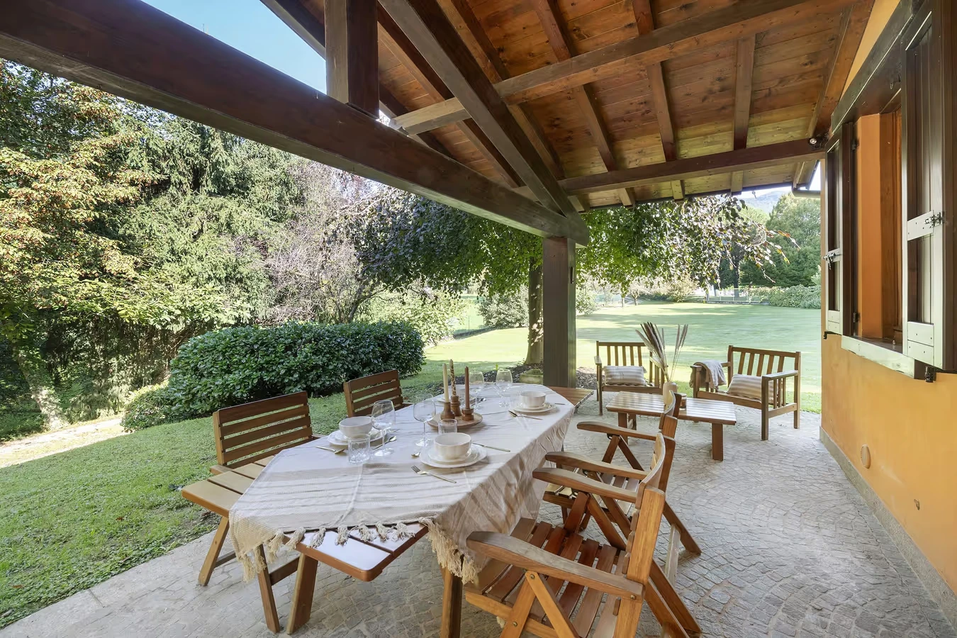 Ferienhaus "Villetta Arcadia Corallo" mit Bergblick und Garten in Vobarno