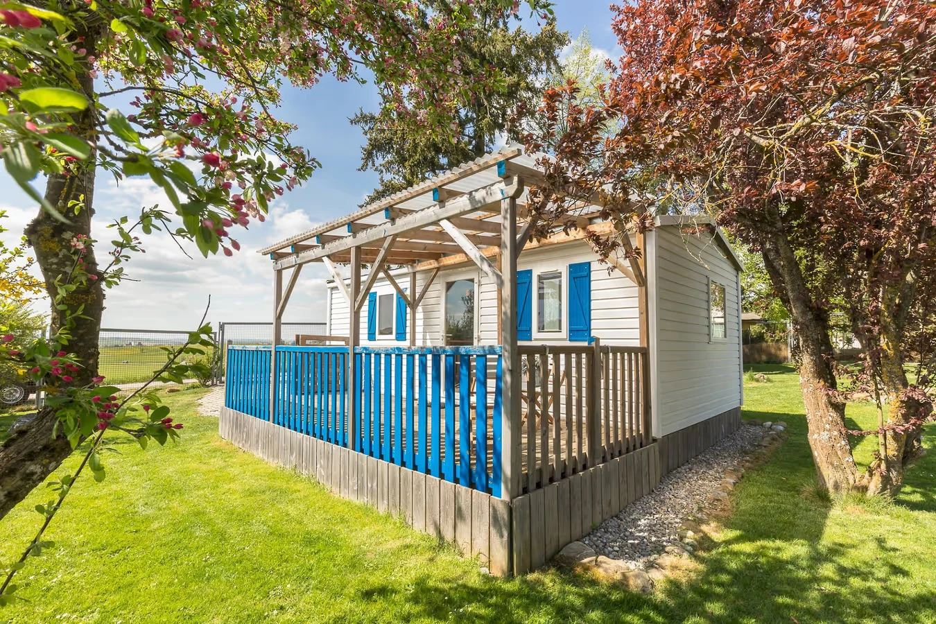 Mobil-Home "Tonis Hütte" mit Bergblick und eingezäuntem Garten nahe dem Bodensee
