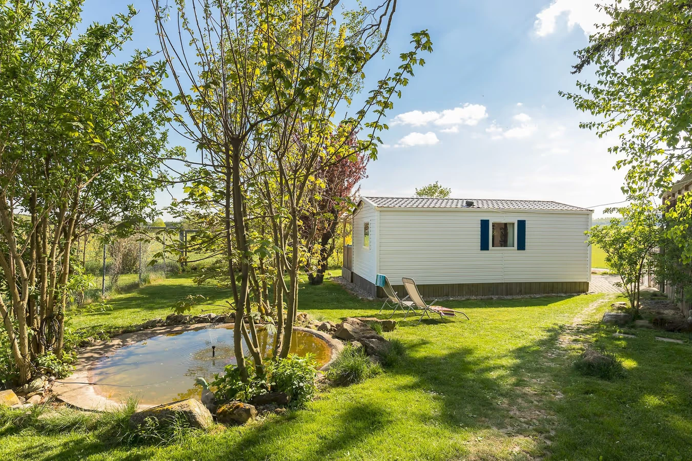 Mobil-Home "Tonis Hütte" mit Bergblick und eingezäuntem Garten nahe dem Bodensee 3