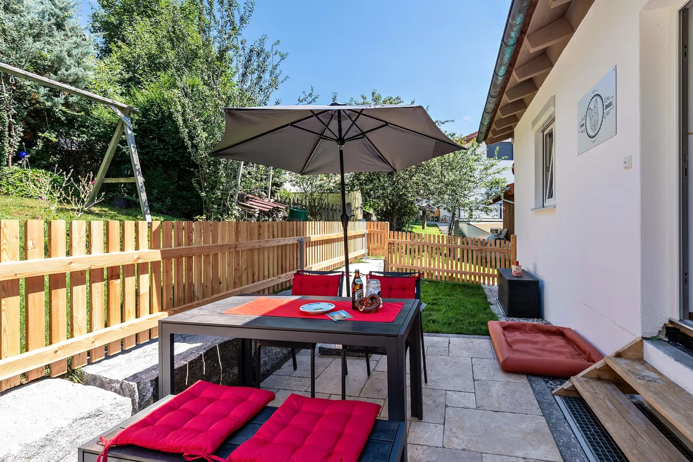 Ferienwohnung "Ronja" mit Bergblick und eingezäuntem Garten im Pfaffenwinkel